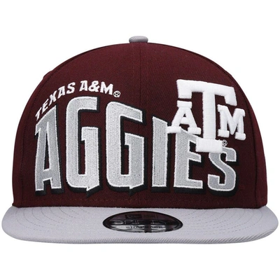 Shop New Era Maroon Texas A&m Aggies Two-tone Vintage Wave 9fifty Snapback Hat