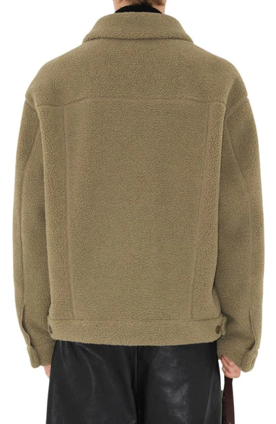 Shop Burberry Fleece Jacket In Silt