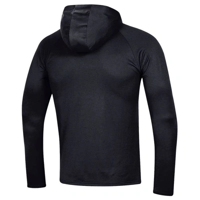Shop Under Armour Black Maryland Terrapins School Logo Raglan Long Sleeve Hoodie Performance T-shirt