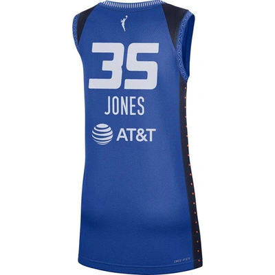 Shop Nike Jonquel Jones Blue Connecticut Sun 2021 Rebel Edition Victory Player Jersey