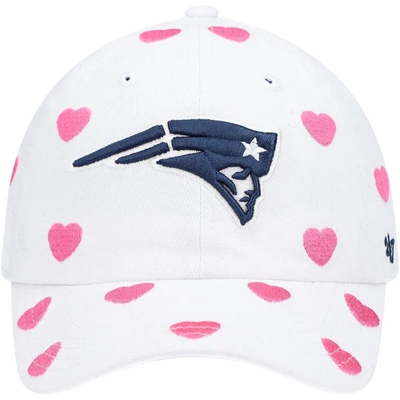 Shop 47 Toddler Girls ' White New England Patriots Surprise Clean Up Adjustable Hat
