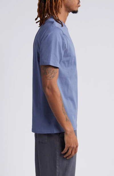 Shop Carhartt Work In Progress Logo Pocket T-shirt In Hudson Blue