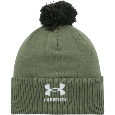 Shop Under Armour Green Auburn Tigers Freedom Collection Cuffed Knit Hat With Pom