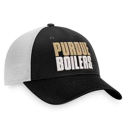 Shop Top Of The World Black/white Purdue Boilermakers Stockpile Trucker Snapback Hat