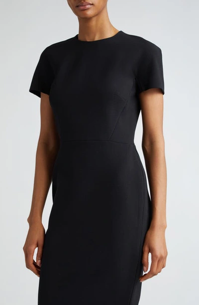 Shop Victoria Beckham Crepe Sheath Dress In Black