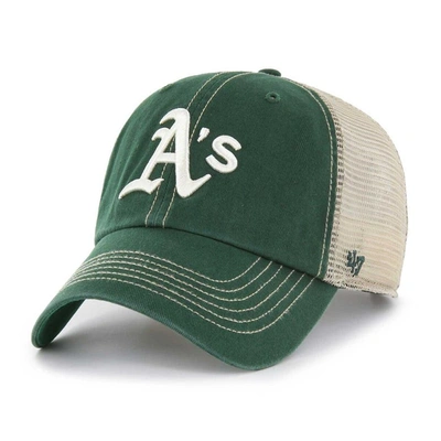 Shop 47 ' Green Oakland Athletics Trawler Clean Up Trucker Snapback Hat
