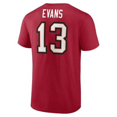 Shop Fanatics Branded Mike Evans Red Tampa Bay Buccaneers Player Icon Name & Number T-shirt