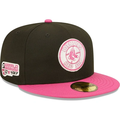 Shop New Era Black/pink Boston Red Sox 2007 World Series Champions  Passion 59fifty Fitted Hat