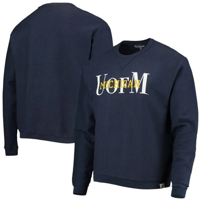 Shop League Collegiate Wear Navy Michigan Wolverines Timber Pullover Sweatshirt