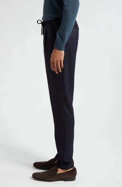 Shop Thom Sweeney Casual Wool & Cashmere Twill Pants In Navy