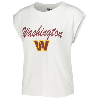 Shop Concepts Sport White/cream Washington Commanders Montana Knit T-shirt & Shorts Sleep Set