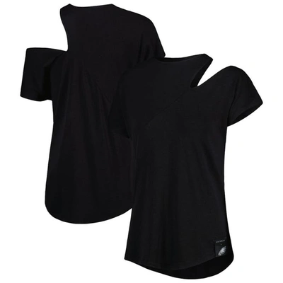 Shop Kiya Tomlin Black Philadelphia Eagles Cut Out Tri-blend Shirt
