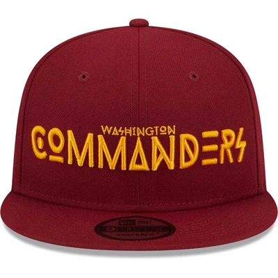 Shop New Era Burgundy Washington Commanders Word 9fifty Snapback Hat