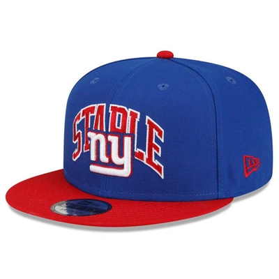 Shop New Era X Staple New Era Royal/red New York Giants Nfl X Staple Collection 9fifty Snapback Adjustable Hat