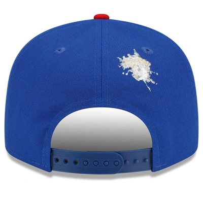 Shop New Era X Staple New Era Royal/red New York Giants Nfl X Staple Collection 9fifty Snapback Adjustable Hat