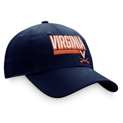 Shop Top Of The World Navy Virginia Cavaliers Slice Adjustable Hat