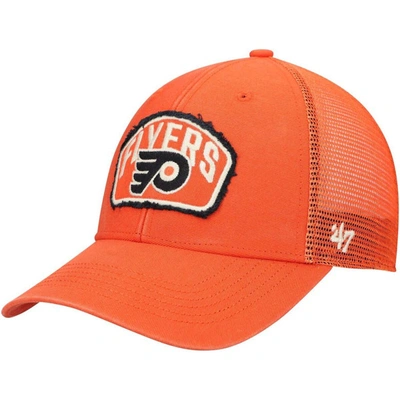 Shop 47 ' Orange Philadelphia Flyers Cledus Mvp Trucker Snapback Hat