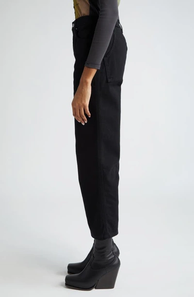 Shop Eckhaus Latta Wide Leg Jeans In Almost Black