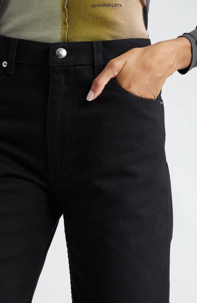 Eckhaus Latta Wide Leg Jeans In Almost Black
