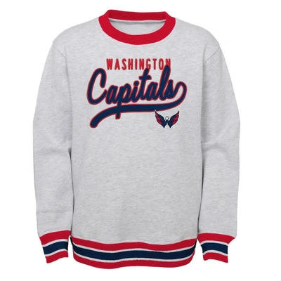 Shop Outerstuff Youth Heathered Gray Washington Capitals Legends Pullover Sweatshirt In Heather Gray