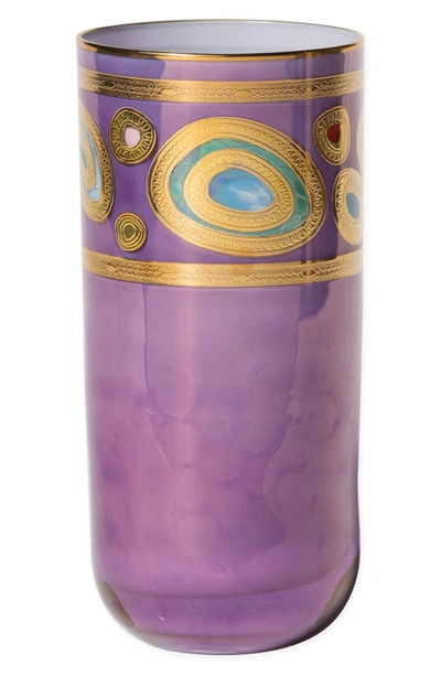 Shop Vietri Regalia Highball Glass In Purple