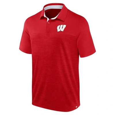 Shop Fanatics Branded Heather Red Wisconsin Badgers Classic Homefield Polo