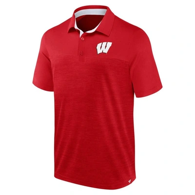Fanatics Branded Heather Red Wisconsin Badgers Classic Homefield Polo In Heather Red