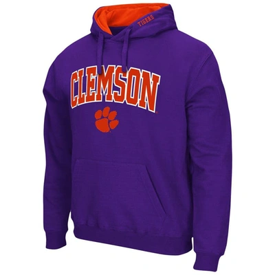 Shop Colosseum Purple Clemson Tigers Arch & Logo 3.0 Pullover Hoodie