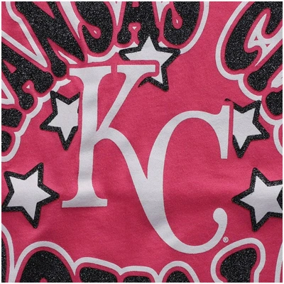 Shop New Era Girls Youth  Pink Kansas City Royals Jersey Stars V-neck T-shirt
