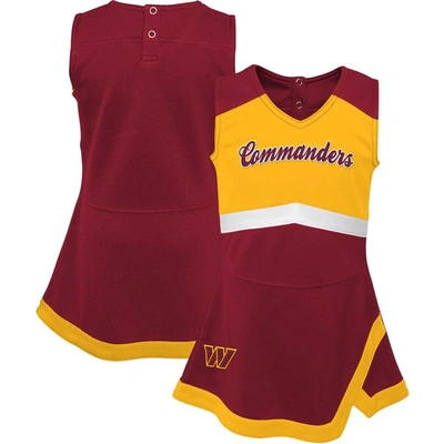 Shop Outerstuff Girls Infant Burgundy Washington Commanders Cheer Captain Jumper Dress