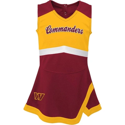 Shop Outerstuff Girls Infant Burgundy Washington Commanders Cheer Captain Jumper Dress