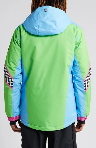 Shop Tipsy Elves On Your Mark Hooded Waterproof Snow Jacket In Green