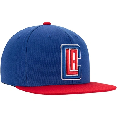 Shop Mitchell & Ness Royal/red La Clippers Two-tone Wool Snapback Hat