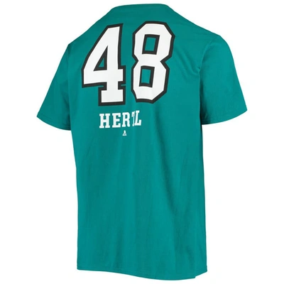 Shop Fanatics Branded Tomas Hertl Teal San Jose Sharks Underdog Name & Number T-shirt
