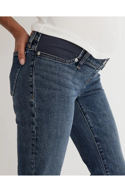 Shop Madewell Side Panel Kick Out Crop Maternity Jeans In Arlen Wash
