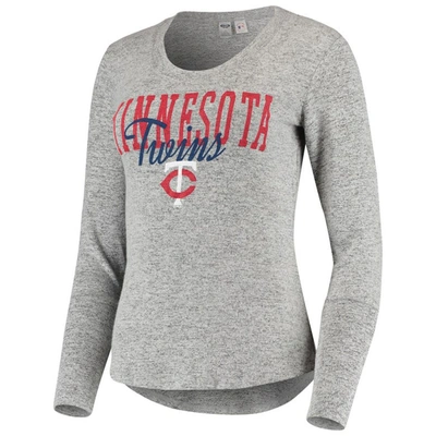 Shop Concepts Sport Heathered Gray Minnesota Twins Tri-blend Long Sleeve T-shirt