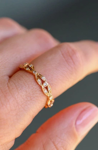 Sethi Couture Wreath Diamond Band Ring In Yellow Gold