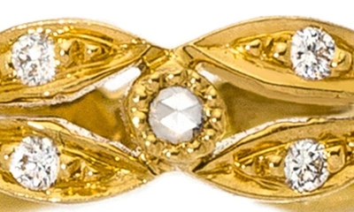 Shop Sethi Couture Wreath Diamond Band Ring In Yellow Gold