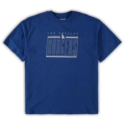 Shop Concepts Sport Royal/charcoal Los Angeles Dodgers Big & Tall T-shirt & Shorts Sleep Set