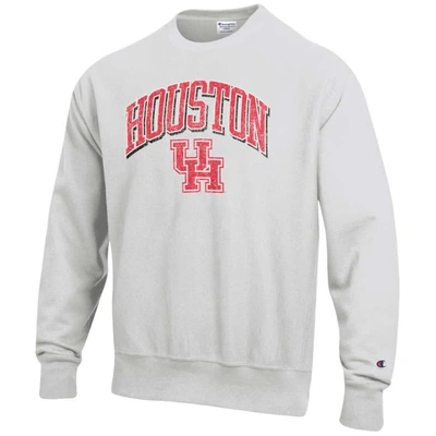 Shop Champion Gray Houston Cougars Arch Over Logo Reverse Weave Pullover Sweatshirt