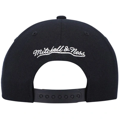 Mitchell & Ness Men's  Black New Jersey Nets Hardwood Classics Mvp Team Script 2.0 Snapback Hat In Black
