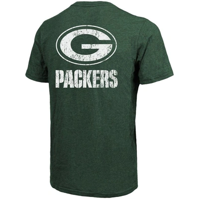 Shop Majestic Green Bay Packers  Threads Tri-blend Pocket T-shirt