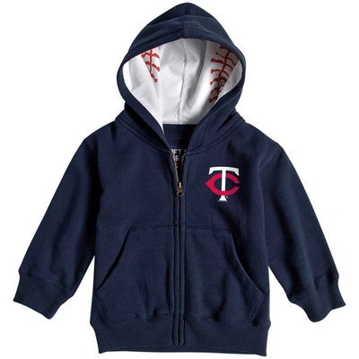 Shop Soft As A Grape Toddler  Navy Minnesota Twins Baseball Print Full-zip Hoodie