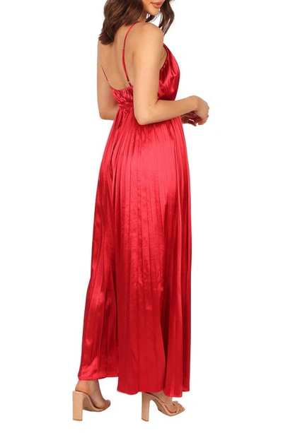 Shop Petal And Pup Petal & Pup Eden Pleated Wide Leg Jumpsuit In Red