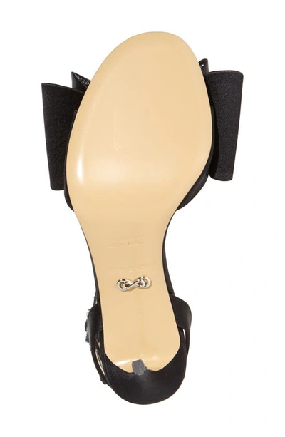 Shop Mach & Mach Le Cadeau Double Bow Ankle Strap Sandal In Black