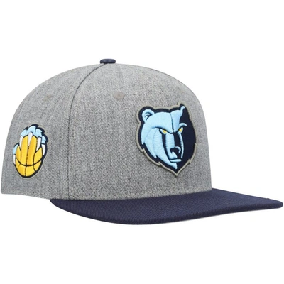 Shop Pro Standard Gray/navy Memphis Grizzlies Classic Logo Two-tone Snapback Hat
