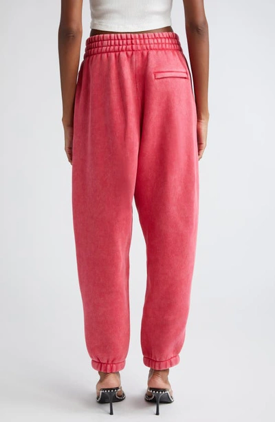 alexanderwang puff logo sweatpants in terry SOFT CANDY PINK