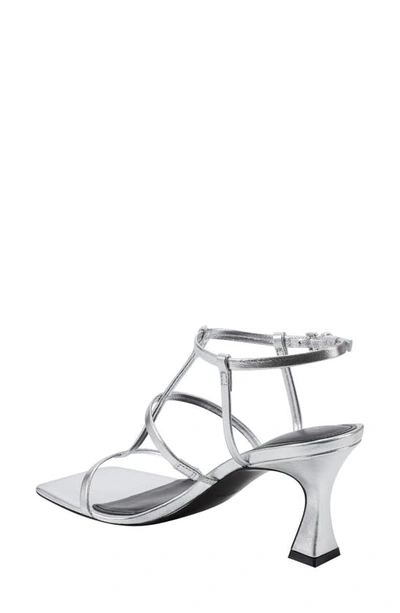 Shop Marc Fisher Ltd Dennie Ankle Strap Sandal In Silver