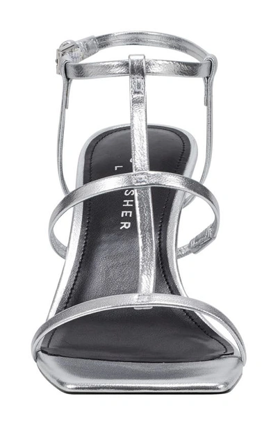 Shop Marc Fisher Ltd Dennie Ankle Strap Sandal In Silver