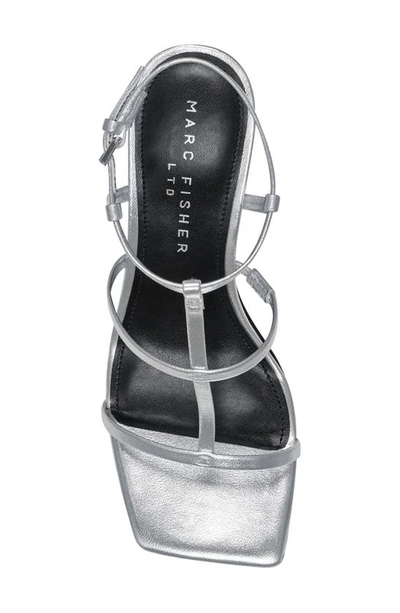 Shop Marc Fisher Ltd Dennie Ankle Strap Sandal In Silver